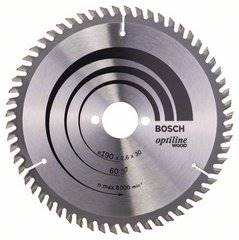 PIŁA TARCZOWA BOSCH OPTILINE 190x2,6x30 Z60  2608641188