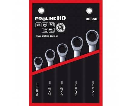 KLUCZE OCZKOWE Z GRZECHOTKĄ KPL.8-19mm PROLINE HD  36650