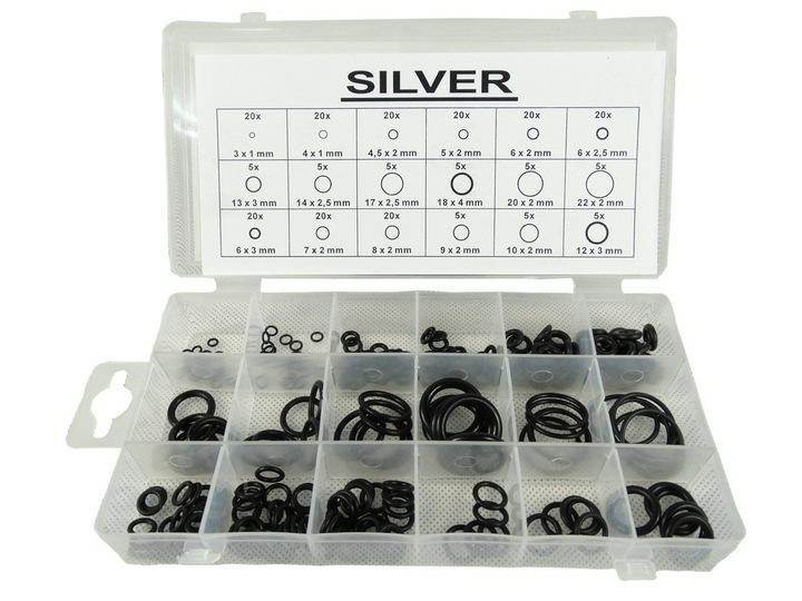 ZESTAW ORINGÓW 225 szt. SILVER