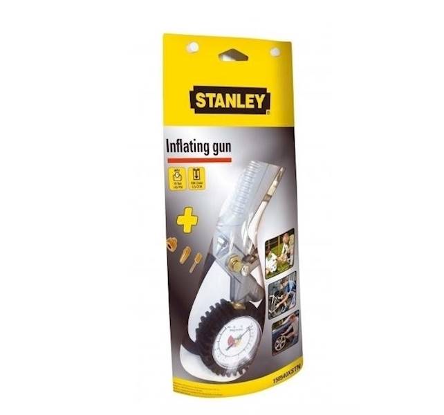 PISTOLET DO POMPOWANIA + 3 DYSZE STANLEY, 10 bar