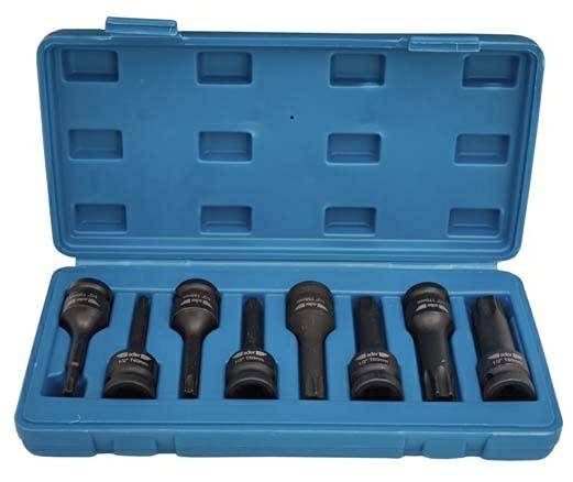 KLUCZE NASADOWE UDAROWE TORX 8 SZT. 1/2" KPL.