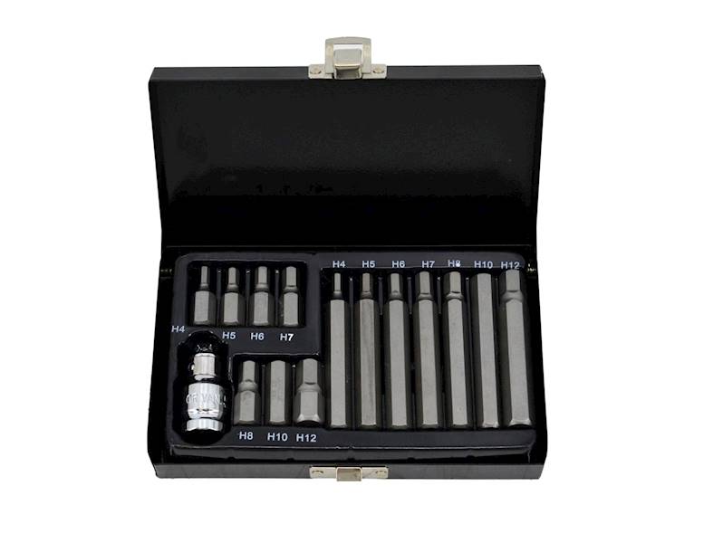 KOŃCÓWKI IMBUSOWE 15 cz. HEX BLACKLINE