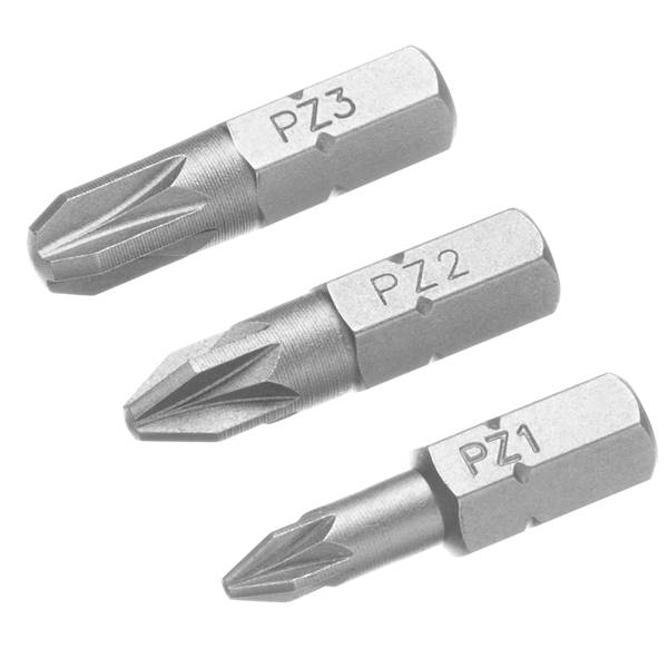 KOŃCÓWKI KPL. 3 szt. PZ1 PZ2 PZ3 IRWIN, 25 mm