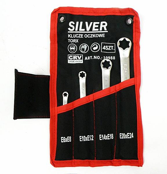 KLUCZE OCZKOWE TORX 4 szt.