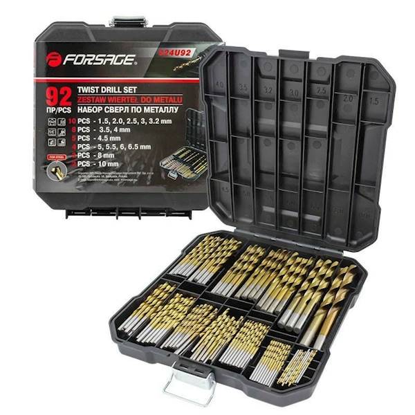 WIERTŁA DO METALU TYTAN kpl. 92el.   
