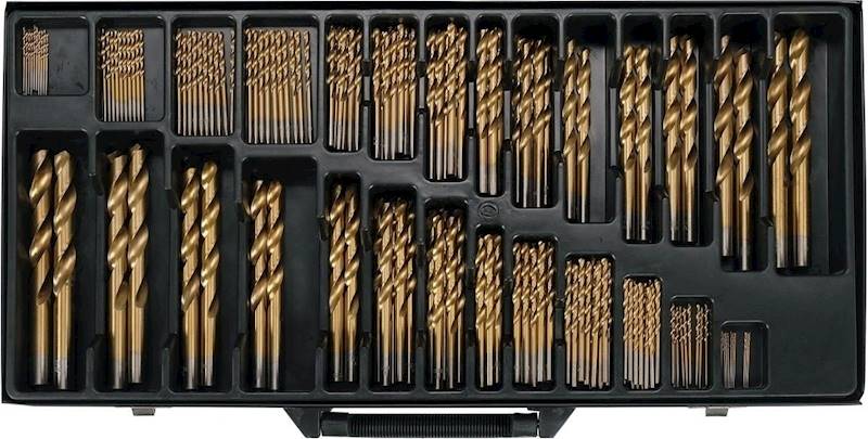 WIERTŁA DO METALU TYTAN kpl. 190 el.