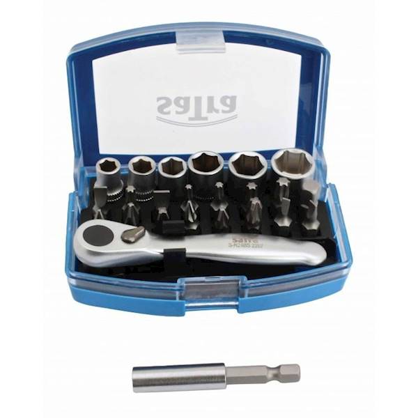 KLUCZE NASADOWE 24 SZT 1/4" + BITY