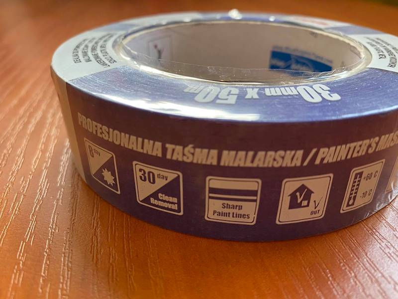 Taśma malarska papierowa 48mmx50m niebieska BD