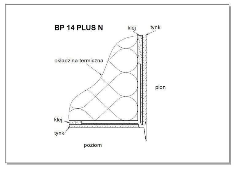 BP14 Okapnik PCV z siatka PLUS N-podtynkowy 3m