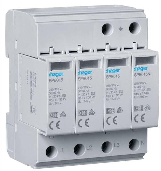 SPD T2 4P 3+1 sieć TN-S/TT In=20kA Up?1, 35kV Uc=