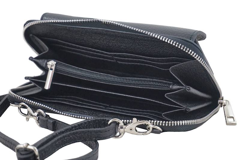 909 ETUI NA TELEFON z PORTFELEM CZARNY