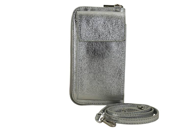 908 ETUI NA TELEFON z PORTFELEM SREBRNY