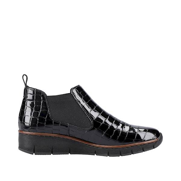 RIEKER 53794-01 CZARNE lakierowane • Rozm. D.: 36