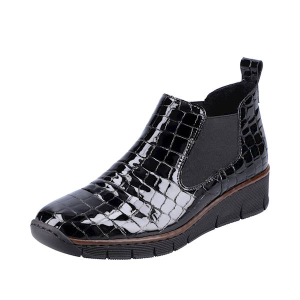 RIEKER 53794-01 CZARNE lakierowane • Rozm. D.: 36