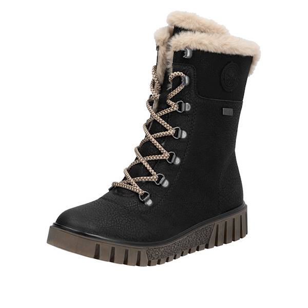 RIEKER Y3424-00 CZARNO BEŻOWE • Rozm. D.: 38