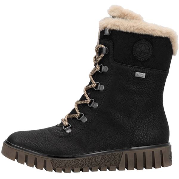 RIEKER Y3424-00 CZARNO BEŻOWE • Rozm. D.: 40