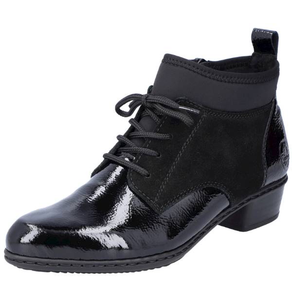 RIEKER Y0740-00 CZARNY LAC • Rozm. D.: 37