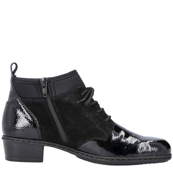 RIEKER Y0740-00 CZARNY LAC • Rozm. D.: 37