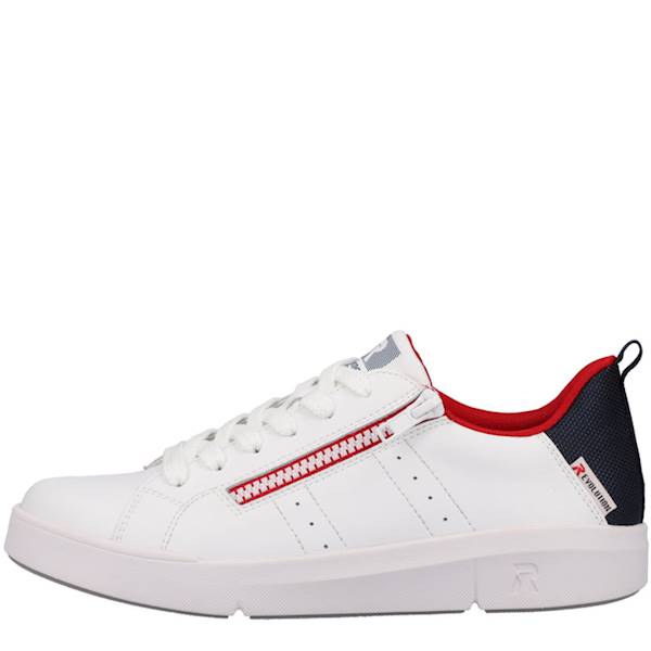 RIEKER sneakersy 41906-80 BIAŁY + MIX