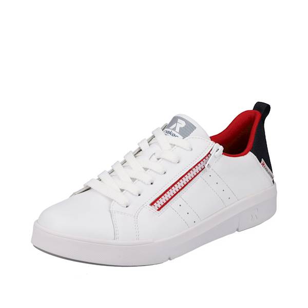 RIEKER sneakersy 41906-80 BIAŁY + MIX • Rozm. D.: 36