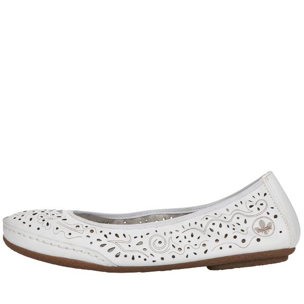 RIEKER ballerina 41460-80 BIAŁA  • Rozm. D.: 41