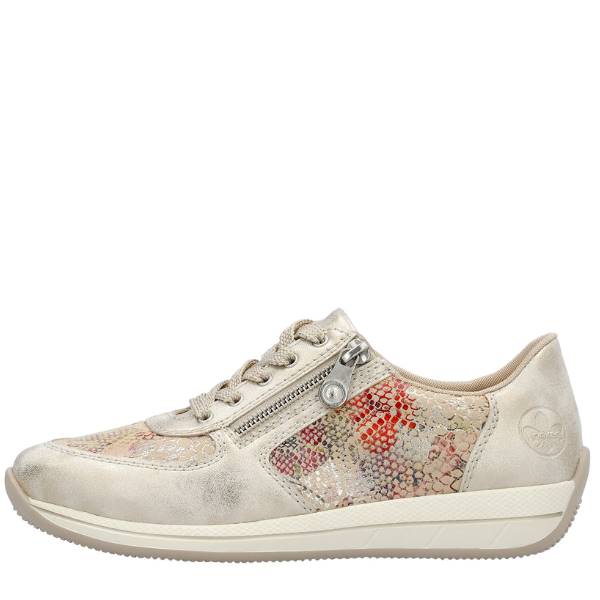 RIEKER SNEAKERSY N1112-91 BEŻ MULTI 