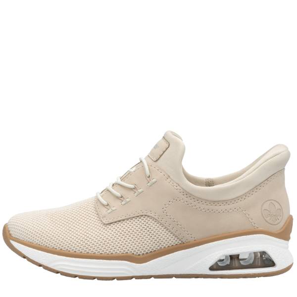 RIEKER sneakersy M5665-60 PERŁOWE 