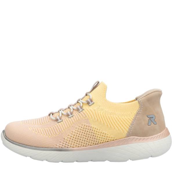 RIEKER SNEAKERSY M5066-68 RÓŻOWO ŻÓŁTE 