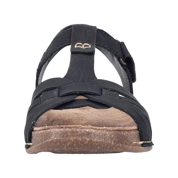 RIEKER sandały 61461-00 czarne • Rozm. D.: 39