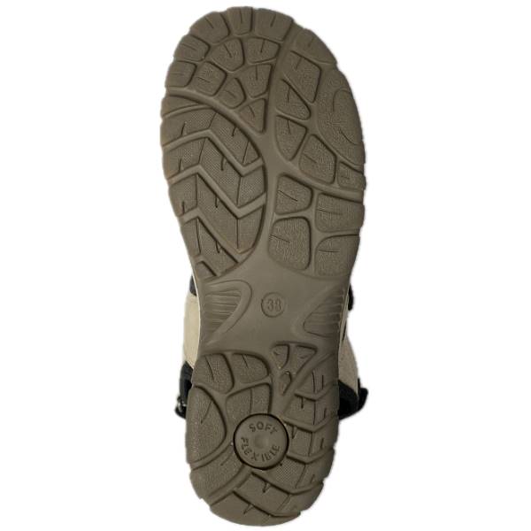 TREK KING 710204-08 BEŻOWO-CZARNE SANDAŁKI • Rozm. D.: 37