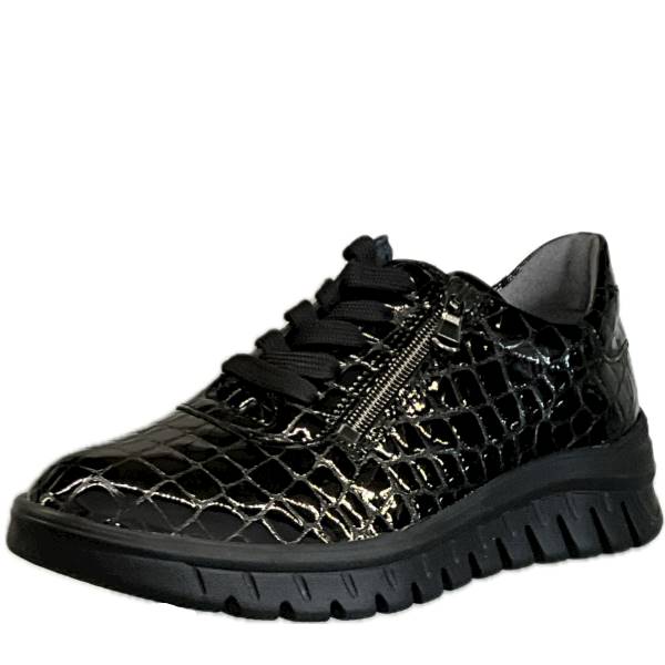 WALDLAUFER 913008 200 H-BIGGI CZARNY CROCO • Rozm. D.: 37