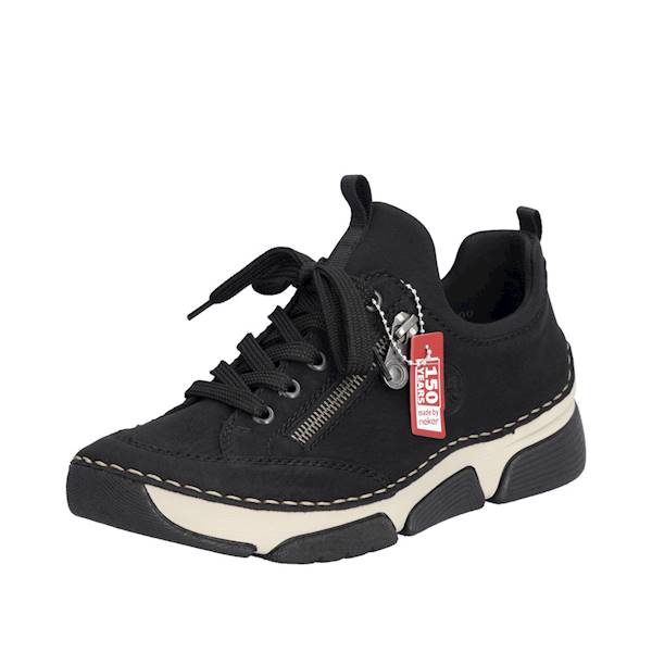 RIEKER 45973-36 BORDOWO CZARNE • Rozm. D.: 37
