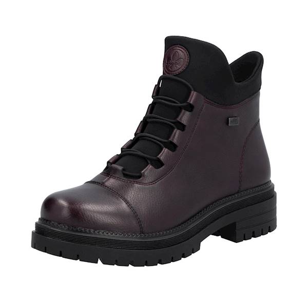 RIEKER Y3163-35  BORDOWO - CZARNE • Rozm. D.: 38