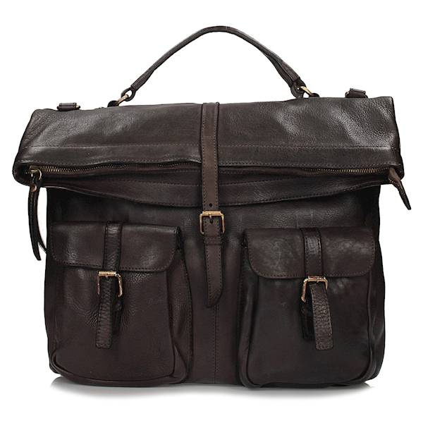 TOSCANIO F140 PLECAKO- TORBA SKÓRA VINTAGE CZRKOLADA