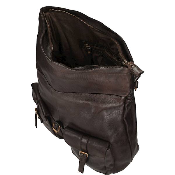 TOSCANIO F140 PLECAKO- TORBA SKÓRA VINTAGE CZRKOLADA