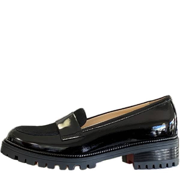 BIOECO 06886 1974 MOKASYN CZARNY LAK + NUBUK • Rozm. D.: 40