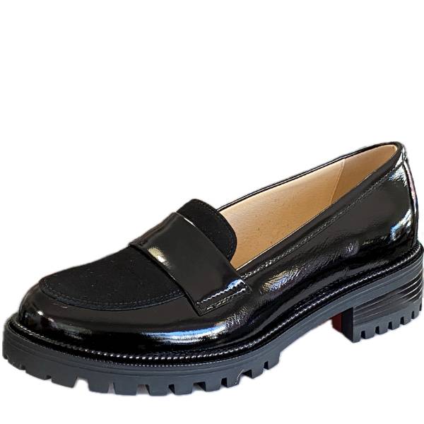 BIOECO 06886 1974 MOKASYN CZARNY LAK + NUBUK • Rozm. D.: 41