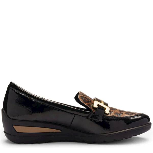ARA 1250609-11 ZURICH CZARNE - panterka MOKASYNY • Rozm. D.: 40