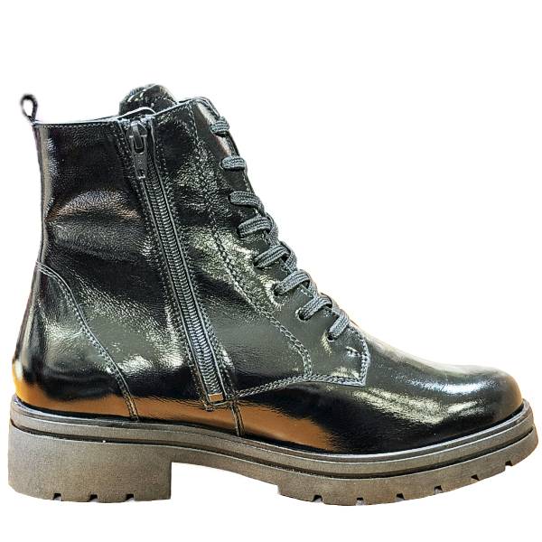 WALDLAUFER trzewik 648803-143 K tęgość-ZOE czarny LAK • Rozm. D.: 38