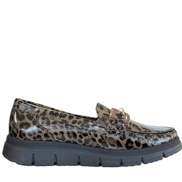 WALDLAUFER MOKASYN H-PINA 906504 KHAKI panterka • Rozm. D.: 40,5