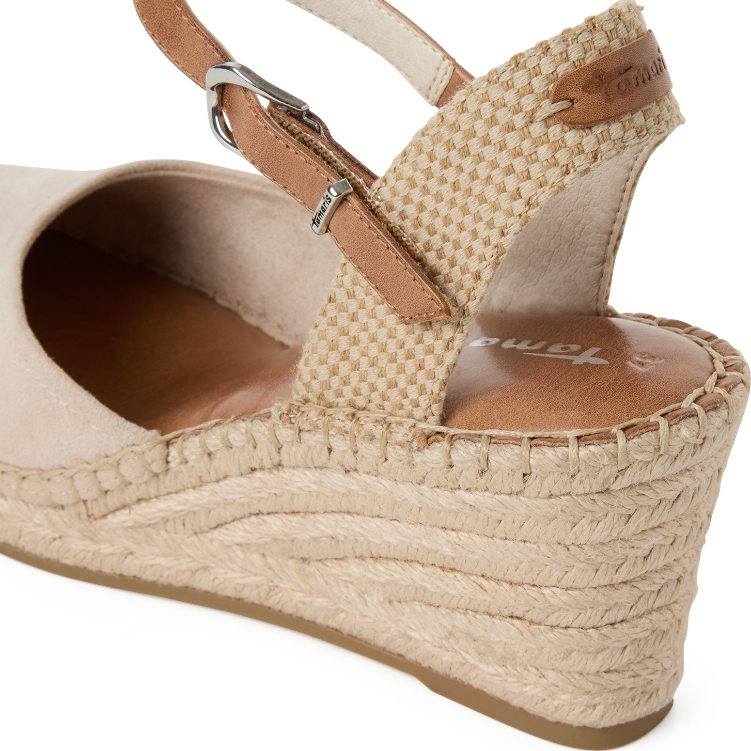 TAMARIS 1-29610-42-251 SANDAŁ NA KATURNIE - NUDE • Rozm. D.: 38