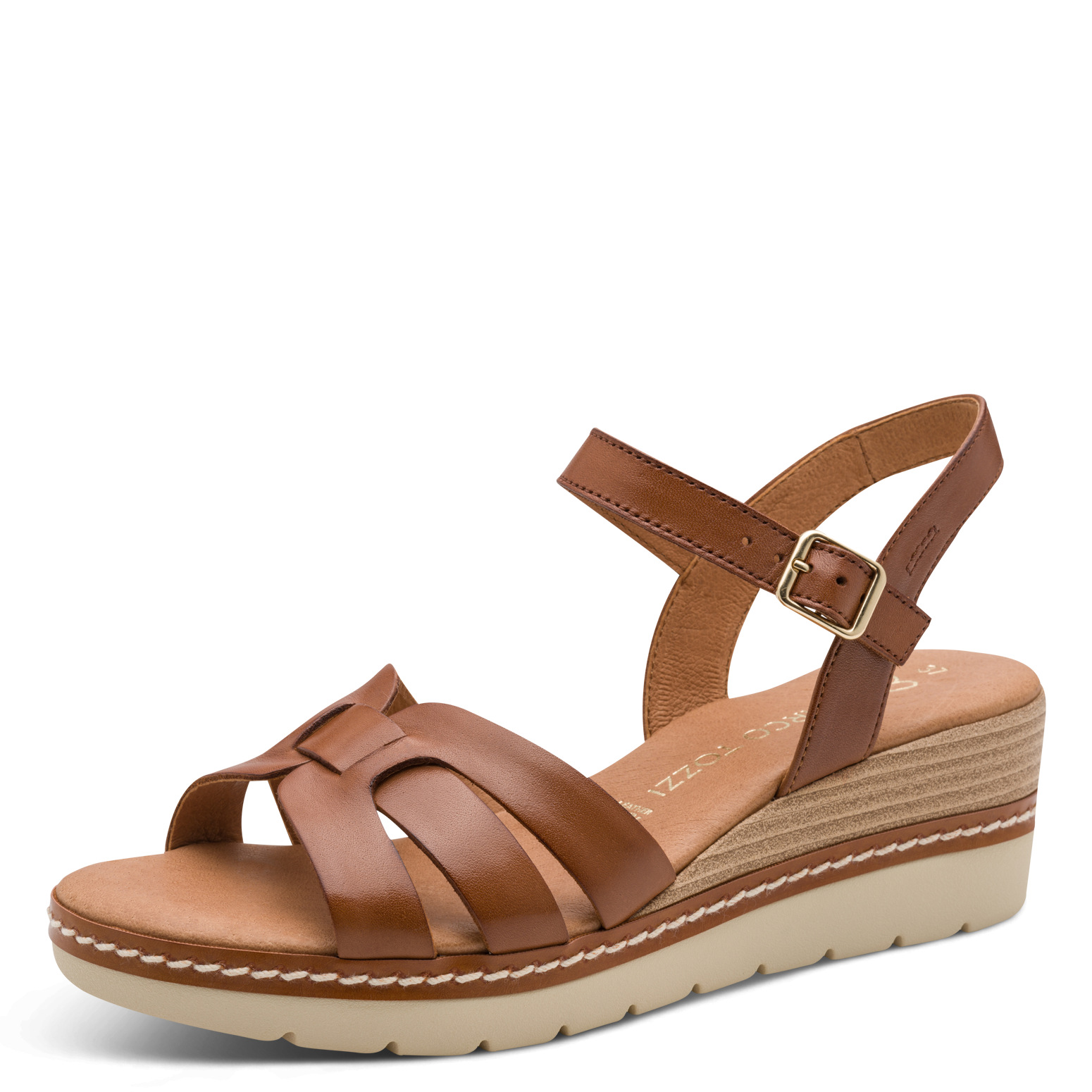 Marco Tozzi 2-28702-46 305 SANDAŁ NA KOTURNIE COGNAC • Rozm. D.: 38
