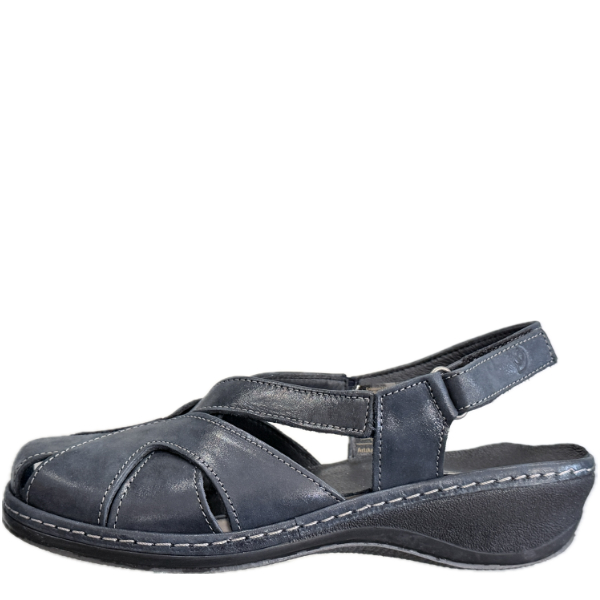 SUAVE 720042 NIEBIESKI SANDAŁ NA KOTURNIE • Rozm. D.: 40