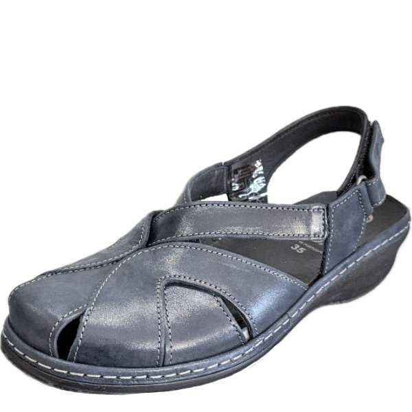 SUAVE 720042 NIEBIESKI SANDAŁ NA KOTURNIE • Rozm. D.: 41