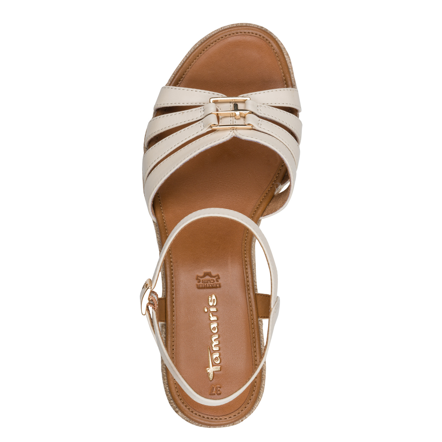 TAMARIS 1-28312-46-109 SANDAŁ NA KATURNIE BIAŁY • Rozm. D.: 37