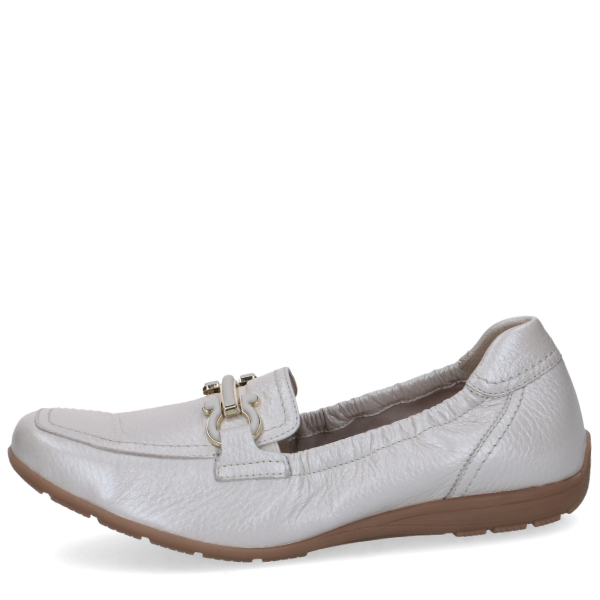 CAPRICE 9-24654-42-131 MOKASYN perłowy ze skóry z jelenia • Rozm. D.: 37