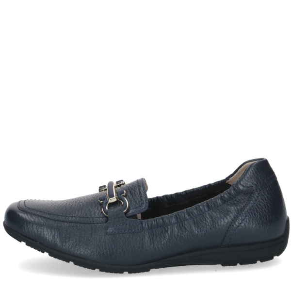 CAPRICE 9-24654-42-883 GRANATOWY MOKASYN ZE SKÓRY JELENIA • Rozm. D.: 40