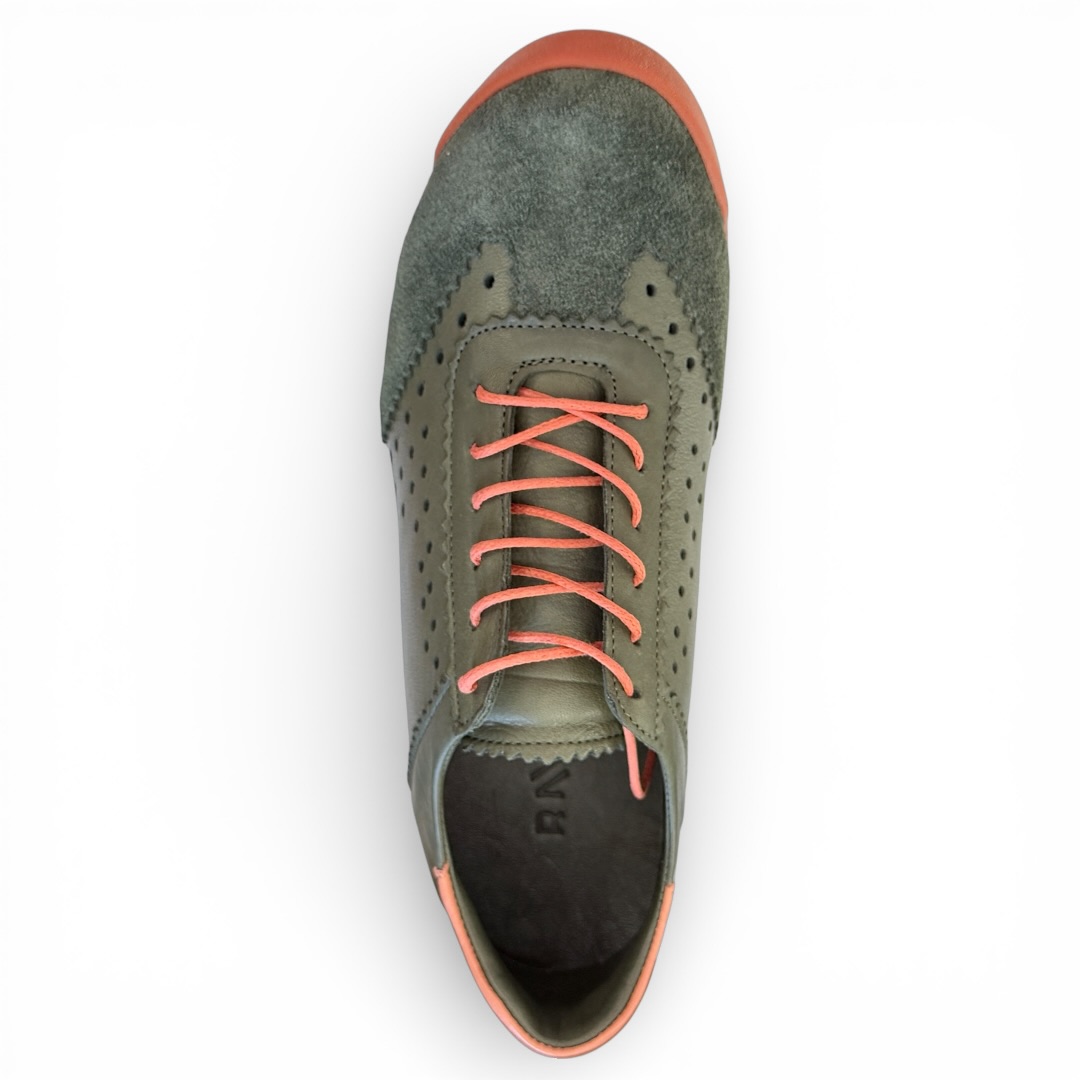 RAVINI 1608 SNEAKERSY ZIELONO- POMARAŃCZOWE • Rozm. D.: 36