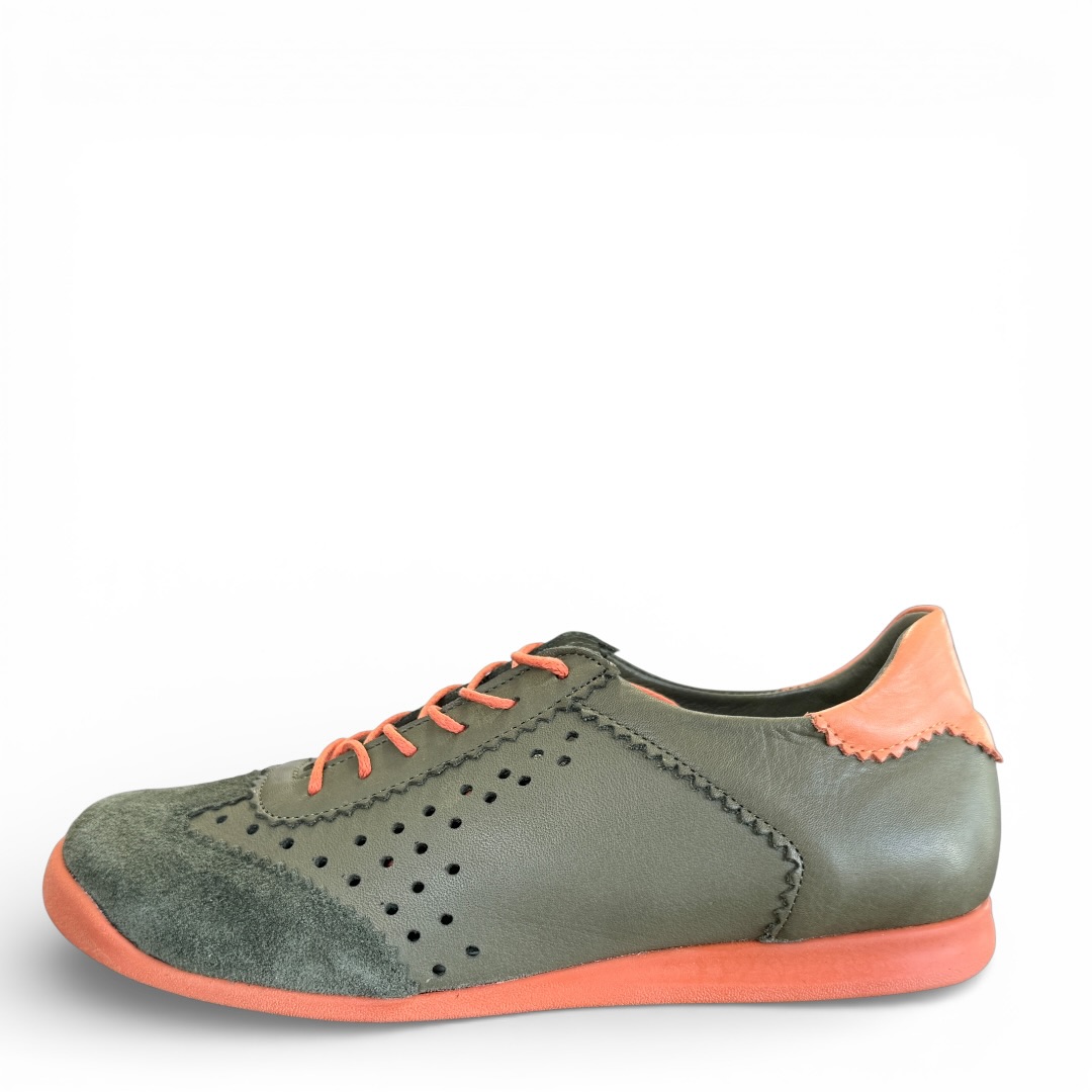 RAVINI 1608 SNEAKERSY ZIELONO- POMARAŃCZOWE • Rozm. D.: 38