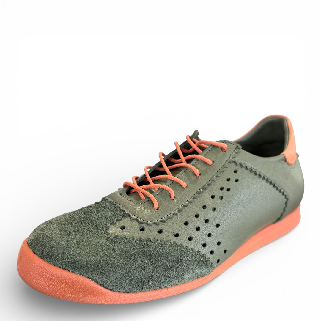 RAVINI 1608 SNEAKERSY ZIELONO- POMARAŃCZOWE • Rozm. D.: 39